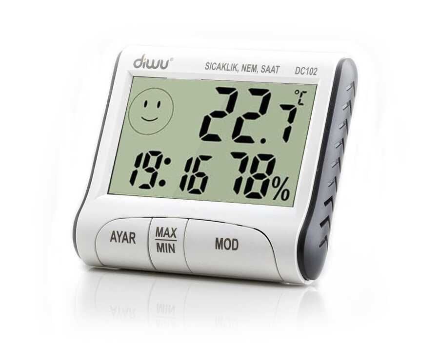 Diwu DC102 İç Mekan Termometre Nem Ölçer