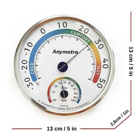 Anymetre TH101E Termometre-Higrometre. Mekanik (Nem ve Sıcaklık Ölçer)