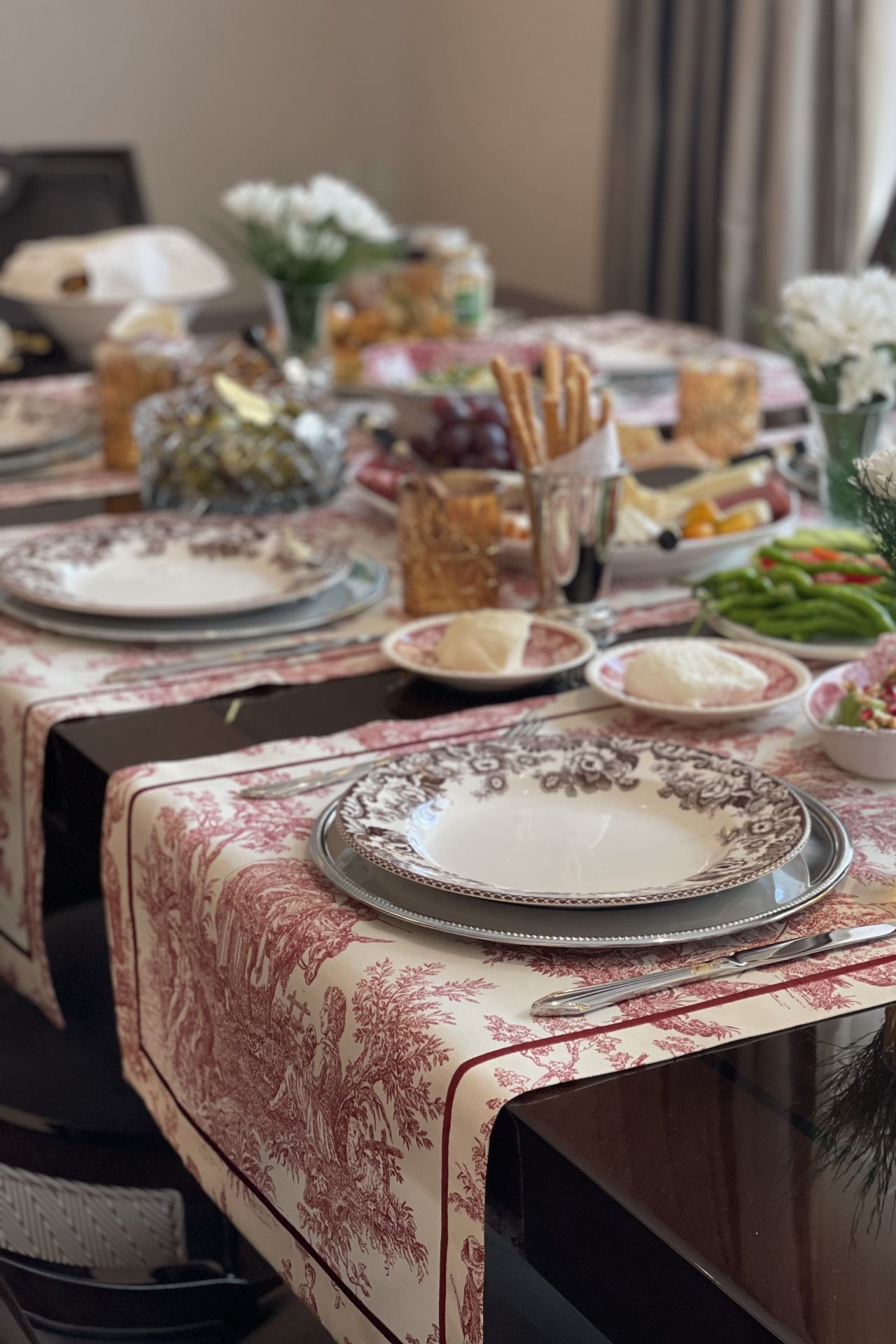 Vintage Runner Servis 50x165 cm. Kırmızı