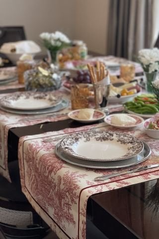 Vintage Runner Servis 50x165 cm. Kırmızı