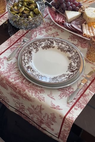 Vintage Runner Servis 50x165 cm. Kırmızı