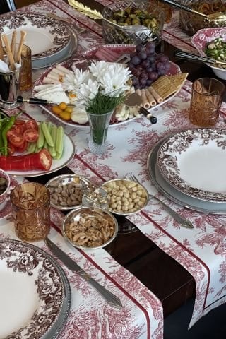 Vintage Runner Servis 50x165 cm. Kırmızı