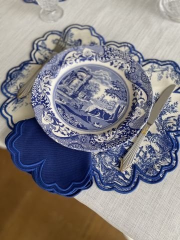 Vintage Amerikan Servis. Mavi