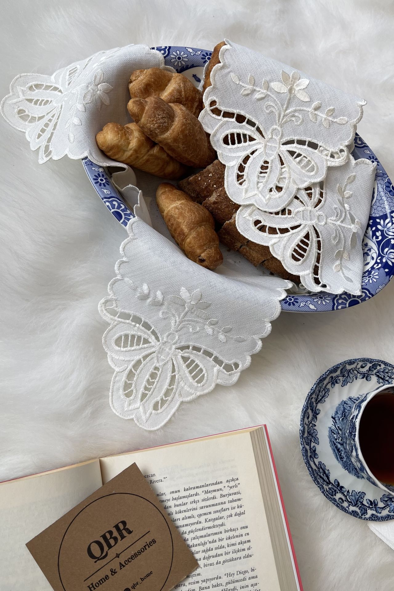 Delikişi Ekmek Örtüsü. Kelebek Model