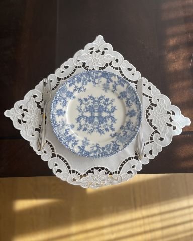 Delik İşi Servis Sunum Peçetesi. Güllü Model