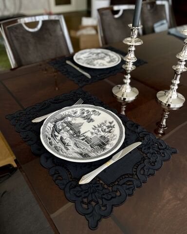 Delikişi Amerikan Servisi. Güllü Model. Siyah