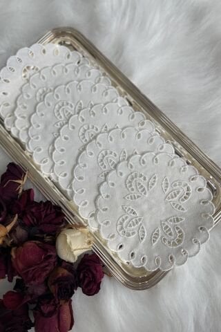 6'lı Set Delikişi Kokteyl Sunum Peçetesi ( 6 Adet )