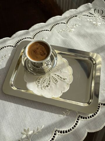 6'lı Set Delikişi Kokteyl Sunum Peçetesi. Kelebek Model ( 6 Adet )