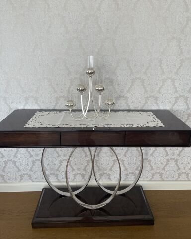 Delik İşi Konsol Örtüsü & Runner. Güllü Model. 35 x 100 cm