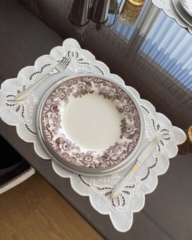6'lı Set Delik İşi Amerikan Servisi. Kelebek Model