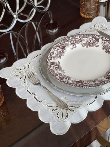 6'lı Set Delikişi Amerikan Servisi. Kelebek Model