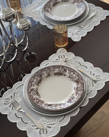 6'lı Set Delik İşi Amerikan Servisi. Kelebek Model