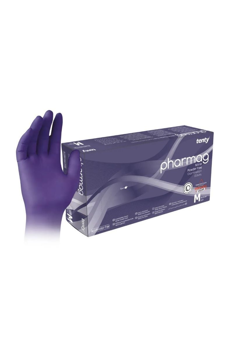 Tenty Pharmag Nitril Eldiven. Mor. Pudrasız (100 Adet)