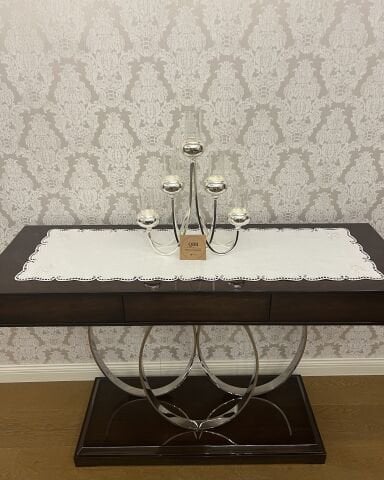 Delik İşi Konsol Örtüsü & Runner. Evalı model. 35 x 115 cm