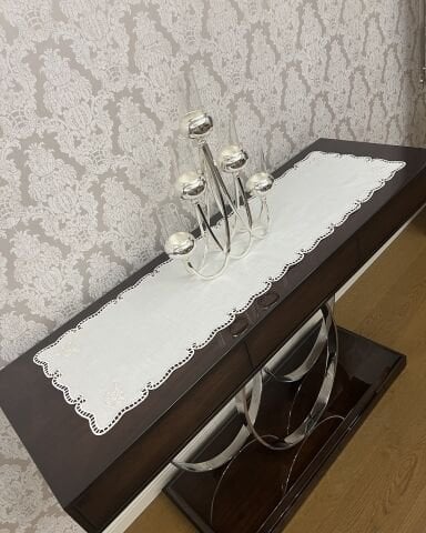 Delikişi Konsol Örtüsü & Runner. Evalı model. 35 x 115 cm
