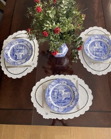 Delikişi Oval Amerikan Servisi. Çiçek Model