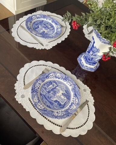 Delikişi Oval Amerikan Servisi. Çiçek Model