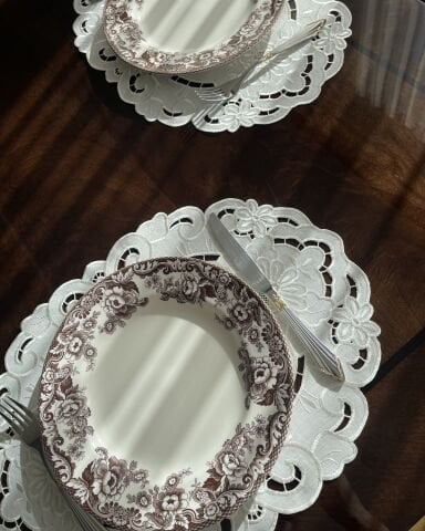 Delikişi Oval Amerikan Servisi. Şakayık Model