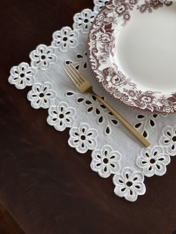 6'lı Set Delikişi Amerikan Servisi. Papatya Model