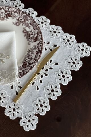 6'lı Set Delikişi Amerikan Servisi. Papatya Model