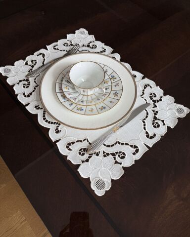 6'lı Set Delikişi Amerikan Servisi. Vintage Rose