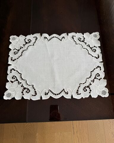 6'lı Set Delikişi Amerikan Servisi. Vintage Rose